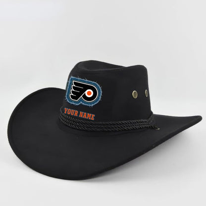 [SUPER SALE] NEW CUSTOMIZED NHL27 PPF PHILADELPHIA FLYERS COWBOY HAT