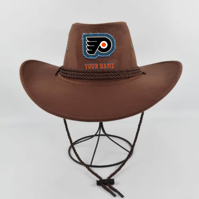 [SUPER SALE] NEW CUSTOMIZED NHL27 PPF PHILADELPHIA FLYERS COWBOY HAT