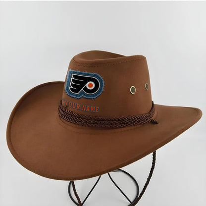 [SUPER SALE] NEW CUSTOMIZED NHL27 PPF PHILADELPHIA FLYERS COWBOY HAT