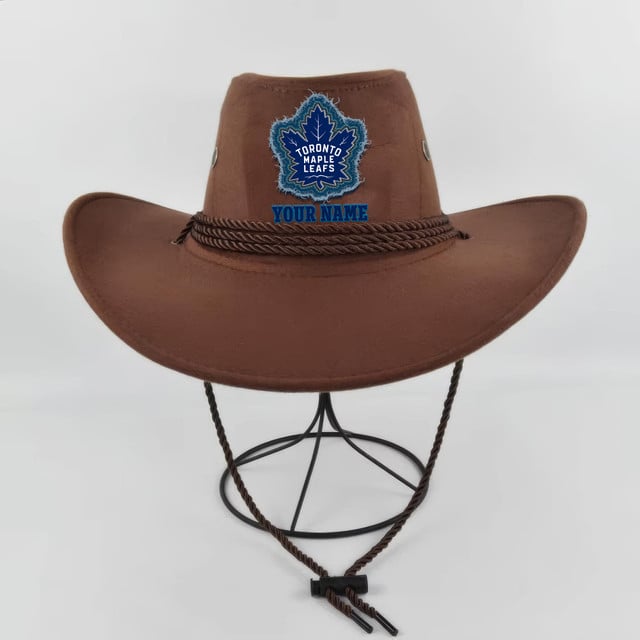 [SUPER SALE] NEW CUSTOMIZED NHL23 TML TORONTO MAPLE LEAFS COWBOY HAT
