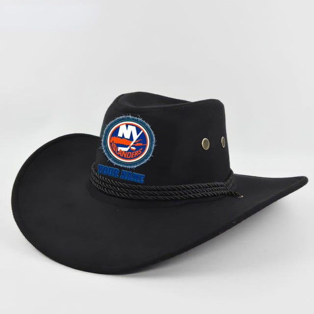 [SUPER SALE] NEW CUSTOMIZED NHL25 NYI NEW YORK ISLANDERS COWBOY HAT
