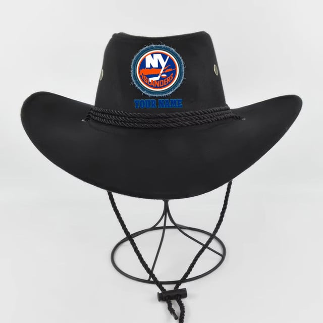 [SUPER SALE] NEW CUSTOMIZED NHL25 NYI NEW YORK ISLANDERS COWBOY HAT