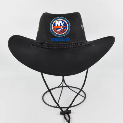 [SUPER SALE] NEW CUSTOMIZED NHL25 NYI NEW YORK ISLANDERS COWBOY HAT