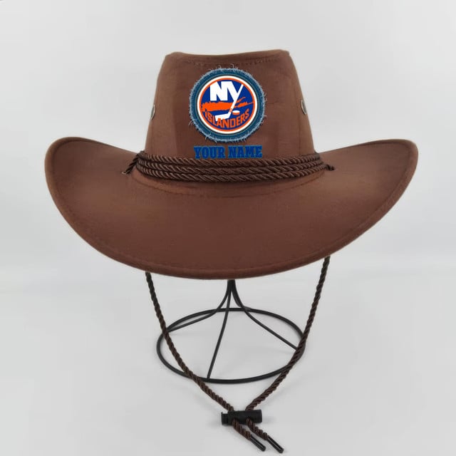 [SUPER SALE] NEW CUSTOMIZED NHL25 NYI NEW YORK ISLANDERS COWBOY HAT