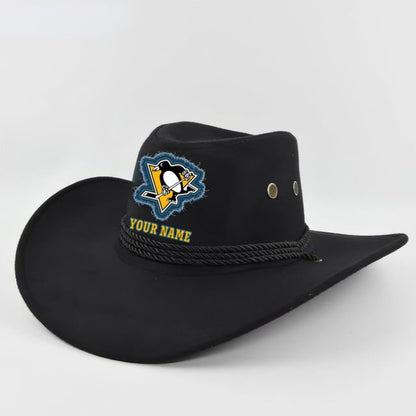 [SUPER SALE] NEW CUSTOMIZED NHL26 PBP PITTSBURGH PENGUINS COWBOY HAT