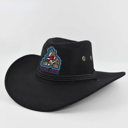 [SUPER SALE] NEW CUSTOMIZED NHL30 AZC ARIZONA COYOTES COWBOY HAT