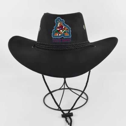 [SUPER SALE] NEW CUSTOMIZED NHL30 AZC ARIZONA COYOTES COWBOY HAT