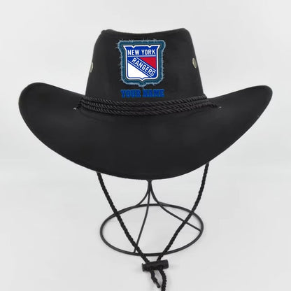 [SUPER SALE] NEW CUSTOMIZED NHL24 NYR NEW YORK RANGERS COWBOY HAT