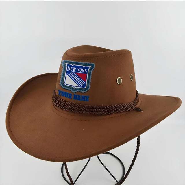 [SUPER SALE] NEW CUSTOMIZED NHL24 NYR NEW YORK RANGERS COWBOY HAT