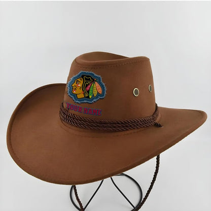 [SUPER SALE] NEW CUSTOMIZED NHL08 CBH CHICAGO BLACKHAWKS COWBOY HAT