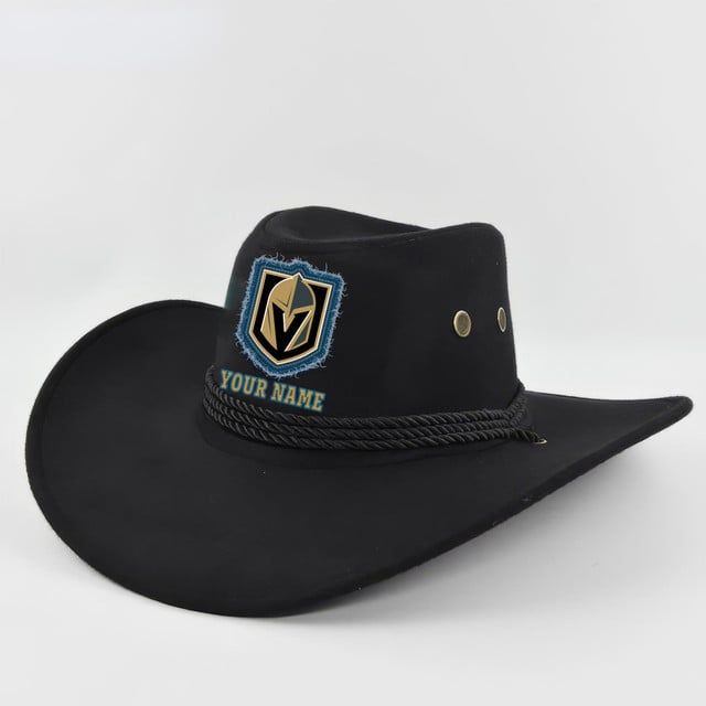 [SUPER SALE] NEW CUSTOMIZED NHL04 VGK VEGAS GOLDEN KNIGHTS COWBOY HAT