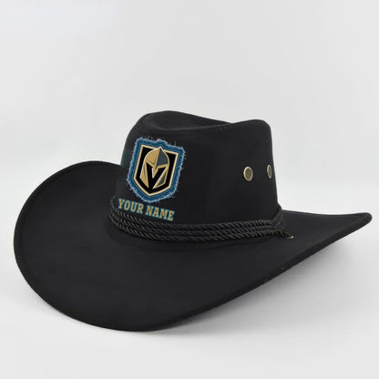 [SUPER SALE] NEW CUSTOMIZED NHL04 VGK VEGAS GOLDEN KNIGHTS COWBOY HAT