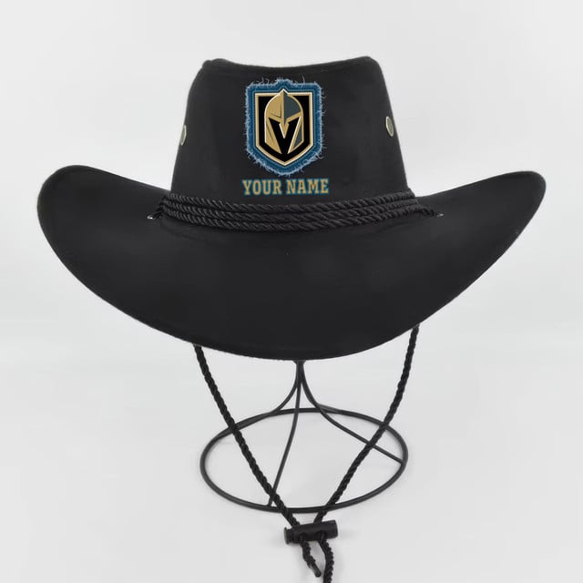 [SUPER SALE] NEW CUSTOMIZED NHL04 VGK VEGAS GOLDEN KNIGHTS COWBOY HAT