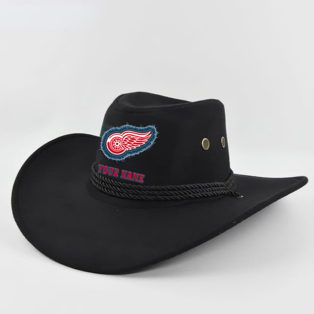 [SUPER SALE] NEW CUSTOMIZED NHL22 DRW DETROIT RED WINGS COWBOY HAT
