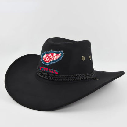 [SUPER SALE] NEW CUSTOMIZED NHL22 DRW DETROIT RED WINGS COWBOY HAT