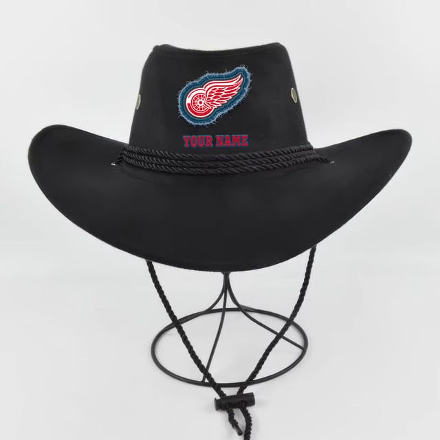 [SUPER SALE] NEW CUSTOMIZED NHL22 DRW DETROIT RED WINGS COWBOY HAT