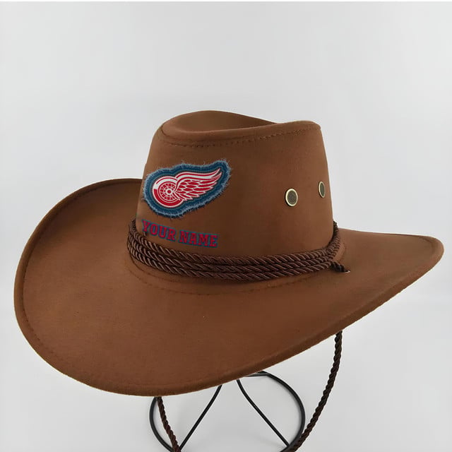 [SUPER SALE] NEW CUSTOMIZED NHL22 DRW DETROIT RED WINGS COWBOY HAT