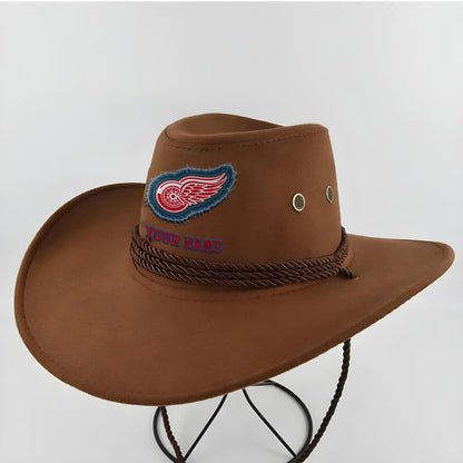 [SUPER SALE] NEW CUSTOMIZED NHL22 DRW DETROIT RED WINGS COWBOY HAT