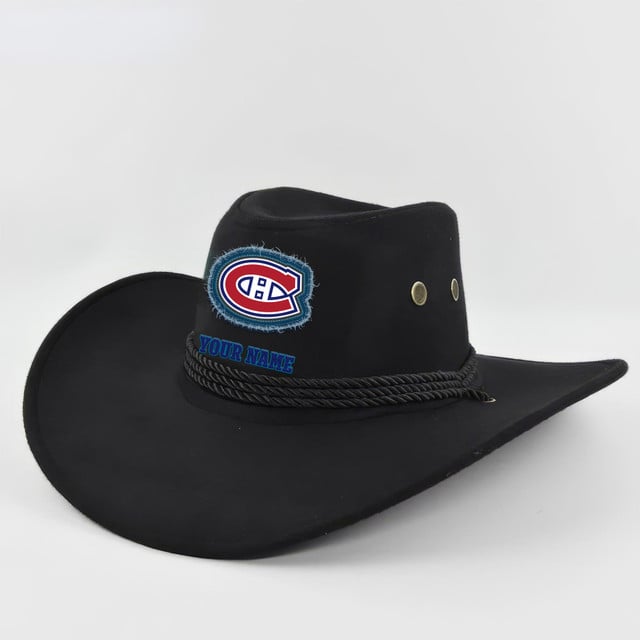 [SUPER SALE] NEW CUSTOMIZED NHL11 MCD MONTREAL CANADIENS COWBOY HAT