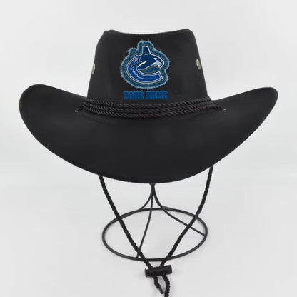 [SUPER SALE] NEW CUSTOMIZED NHL19 VCC VANCOUVER CANUCKS COWBOY HAT