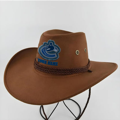 [SUPER SALE] NEW CUSTOMIZED NHL19 VCC VANCOUVER CANUCKS COWBOY HAT