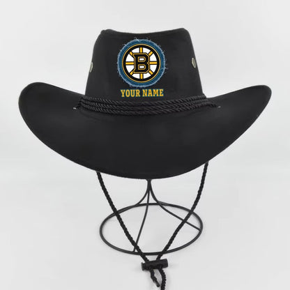 [SUPER SALE] NEW CUSTOMIZED NHL02 BTB BOSTON BRUINS COWBOY HAT
