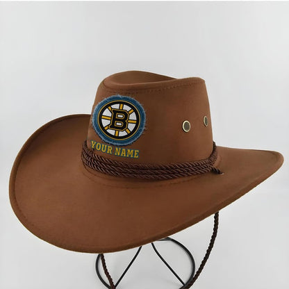 [SUPER SALE] NEW CUSTOMIZED NHL02 BTB BOSTON BRUINS COWBOY HAT