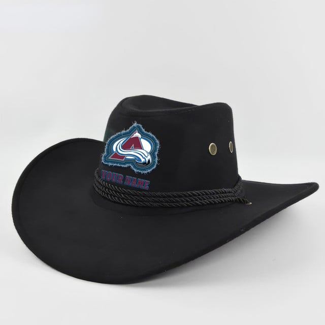 [SUPER SALE] NEW CUSTOMIZED NHL05 CAL COLORADO AVALANCHE COWBOY HAT