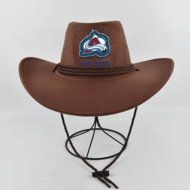 [SUPER SALE] NEW CUSTOMIZED NHL05 CAL COLORADO AVALANCHE COWBOY HAT