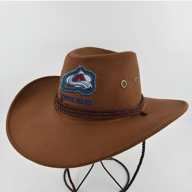 [SUPER SALE] NEW CUSTOMIZED NHL05 CAL COLORADO AVALANCHE COWBOY HAT