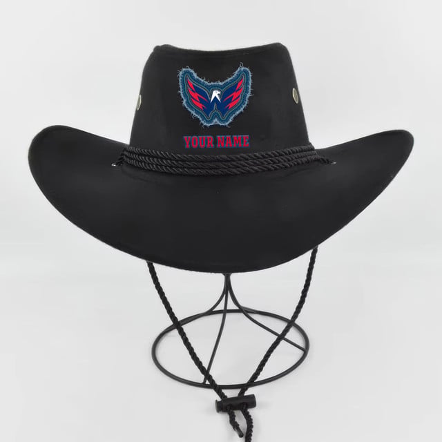 [SUPER SALE] NEW CUSTOMIZED NHL10 WCP WASHINGTON CAPITALS COWBOY HAT