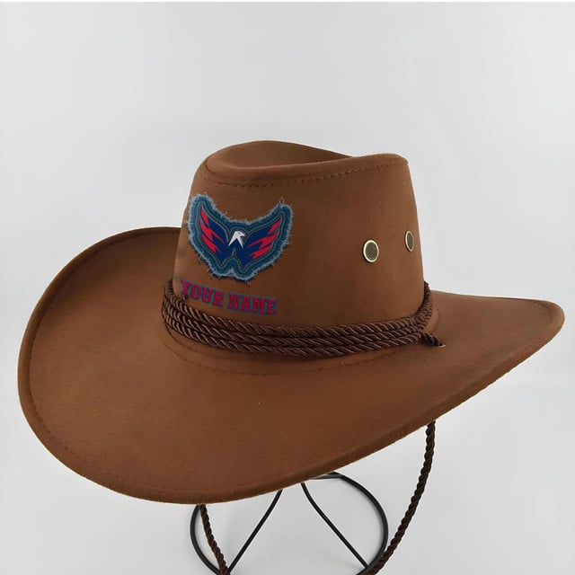 [SUPER SALE] NEW CUSTOMIZED NHL10 WCP WASHINGTON CAPITALS COWBOY HAT