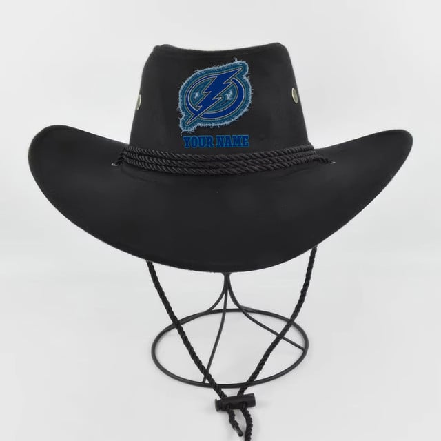 [SUPER SALE] NEW CUSTOMIZED NHL12 TPL TAMPA BAY LIGHTNING COWBOY HAT