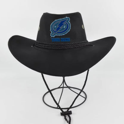 [SUPER SALE] NEW CUSTOMIZED NHL12 TPL TAMPA BAY LIGHTNING COWBOY HAT