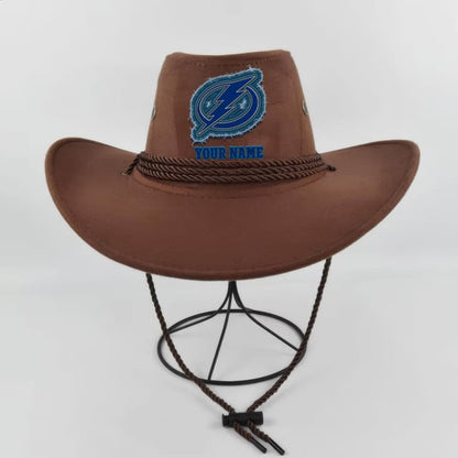 [SUPER SALE] NEW CUSTOMIZED NHL12 TPL TAMPA BAY LIGHTNING COWBOY HAT