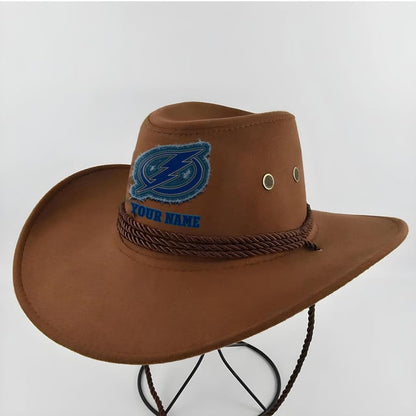 [SUPER SALE] NEW CUSTOMIZED NHL12 TPL TAMPA BAY LIGHTNING COWBOY HAT
