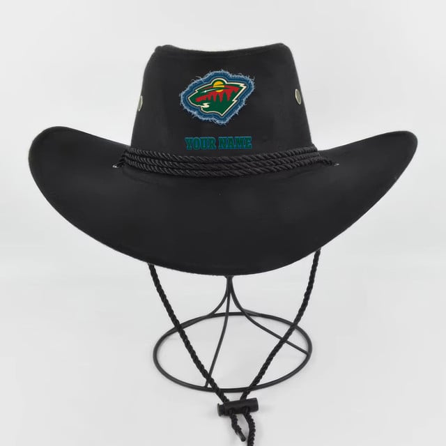 [SUPER SALE] NEW CUSTOMIZED NHL13 MNW MINNESOTA WILD COWBOY HAT