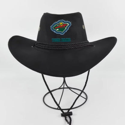 [SUPER SALE] NEW CUSTOMIZED NHL13 MNW MINNESOTA WILD COWBOY HAT