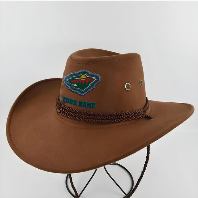[SUPER SALE] NEW CUSTOMIZED NHL13 MNW MINNESOTA WILD COWBOY HAT
