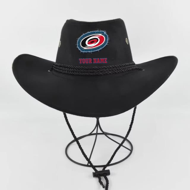 [SUPER SALE] NEW CUSTOMIZED NHL07 CLH CAROLINA HURRICANES COWBOY HAT