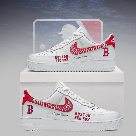 [FLASH SALE] NEW CUSTOMIZED MLB03 BRS BOSTON RED SOX AF1 SNEAKERS