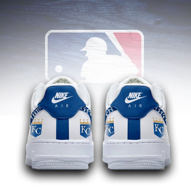 [FLASH SALE] NEW CUSTOMIZED MLB19 KCR KANSAS CITY ROYALS AF1 SNEAKERS