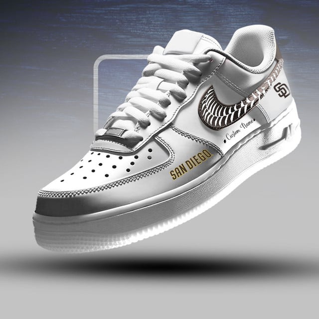 [FLASH SALE] NEW CUSTOMIZED MLB18 SDP SAN DIEGO PADRES AF1 SNEAKERS