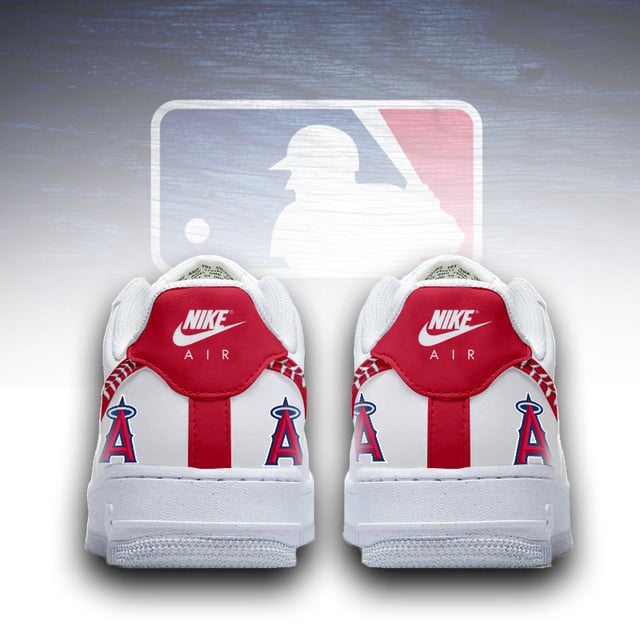 [FLASH SALE] NEW CUSTOMIZED MLB27 LAA LOS ANGELES ANGELS AF1 SNEAKERS