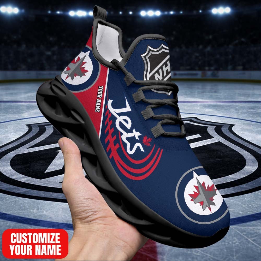 [SUPER SALE] NEW CUSTOMIZED NHL21 WPJ WN JETS PREMIUM CLUNKY SNEAKERS