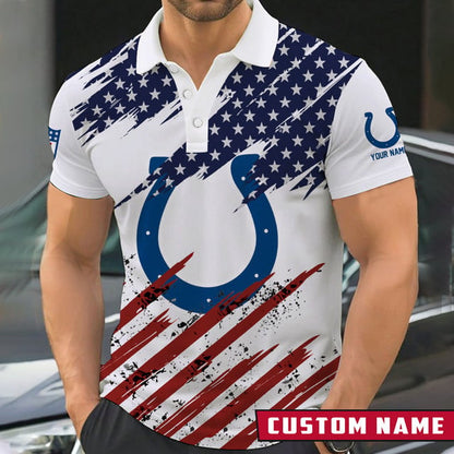 [SPECIAL OFFER] NEW CUSTOMIZED NFL17 IDC INDIANAPOLIS COLTS POLO SHIRT