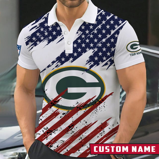 [SPECIAL OFFER] NEW CUSTOMIZED NFL08 GBP GREEN BAY PACKERS POLO SHIRT