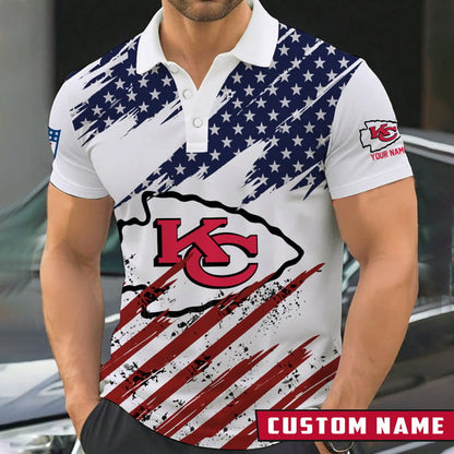 [SPECIAL OFFER] NEW CUSTOMIZED NFL01 KCC KANSAS CITY CHIEFS POLO SHIRT