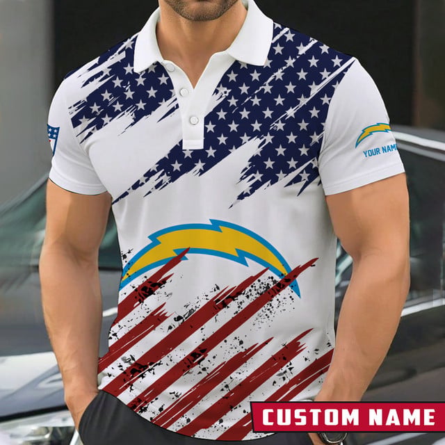 [SPECIAL OFFER] NEW CUSTOMIZED NFL09 LAC LOS ANGELES CHARGERS POLO SHIRT