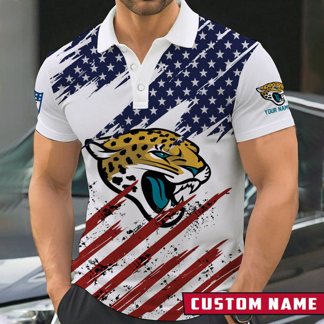 [SPECIAL OFFER] NEW CUSTOMIZED NFL30 JSJ JACKSONVILLE JAGUARS POLO SHIRT